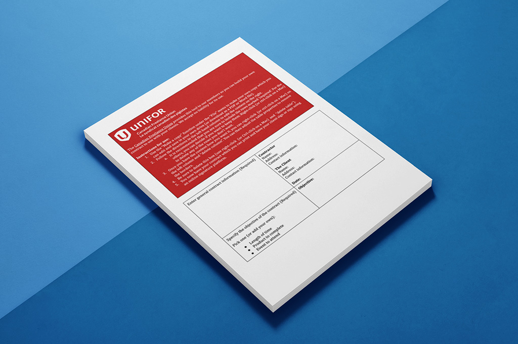 Canadian Freelance Union Contract Template